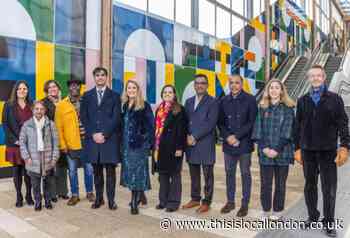 Brent Cross West station mural in memory of artist's mother