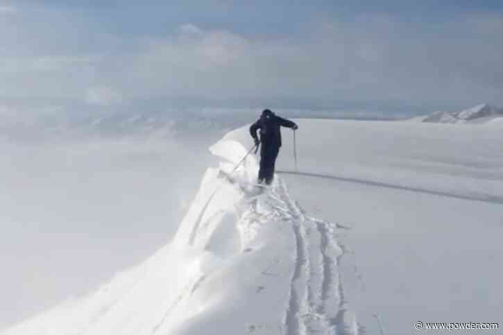 Ski Patroller Captured Falling Through Sketchy Cornice