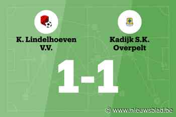 Lindelhoeven VV en Kadijk SK eindigt op 1-1