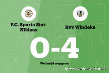 Match tussen FC Sparta Sint Niklaas en KVV Windeke stopgezet