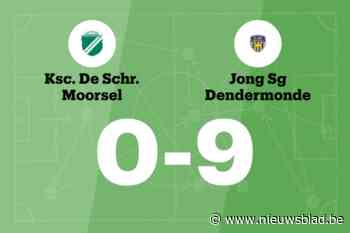 Jong SG Dendermonde maakt veel doelpunten uit tegen KSC Moorsel