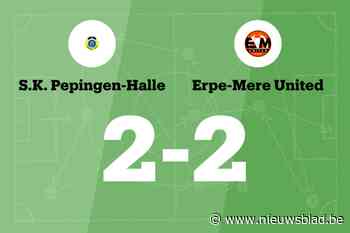 SK.Pepingen-Halle en Erpe-Mere United delen de punten