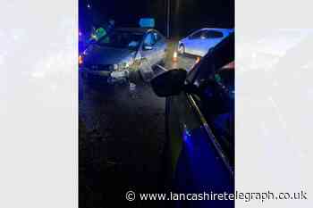 Preston: Man in hospital after crashing car into lamp post