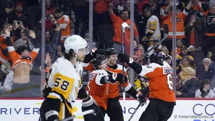 NHL roundup: Couturier scores in OT to lift Flyers over Pens 2-1
