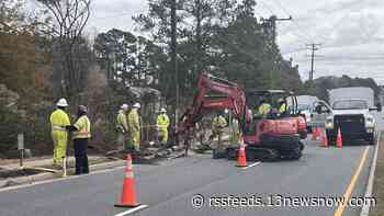 Gas leak causes traffic headaches along Cedar Road in Chesapeake