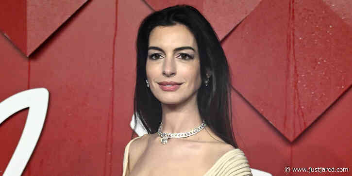Anne Hathaway Handles Near Wardrobe Malfunction Like a Pro at Fashion Awards 2023