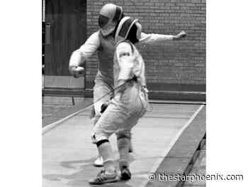 Competitors face off in 1971 fencing competition in Saskatoon