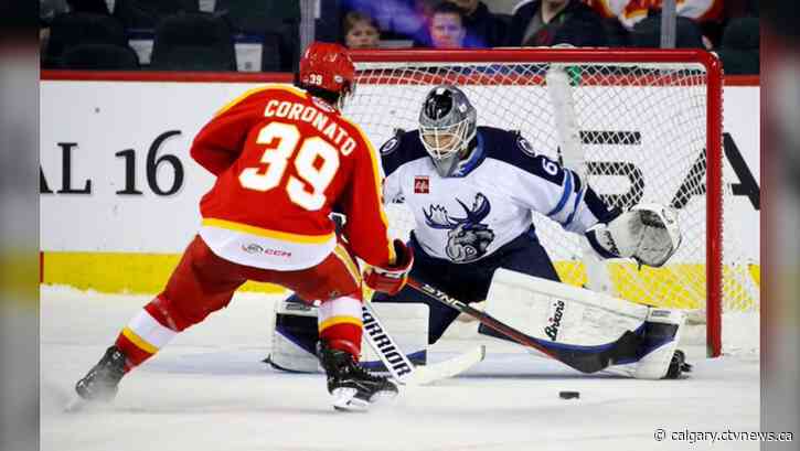 Wranglers lose to Moose 2-1 in shootout at Saddledome