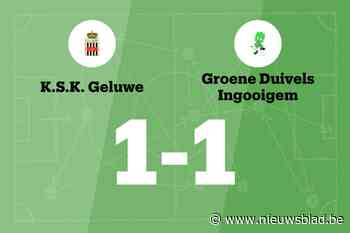 SK Geluwe en GD Ingooigem verdelen de punten