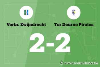 Gelijkspel voor Zwijndrecht thuis tegen TOR Deurne Pirates
