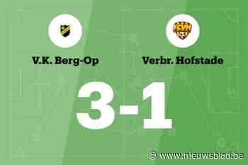 VK Berg-Op verslaat Verbroedering Hofstade met 3-1 en eindigt reeks zonder overwinning
