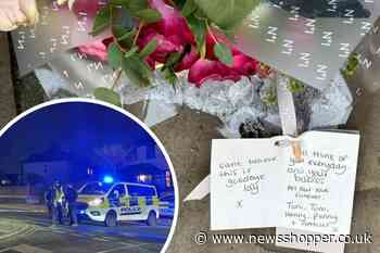 Penhill Road Bexley stabbing: Pictures of floral tributes