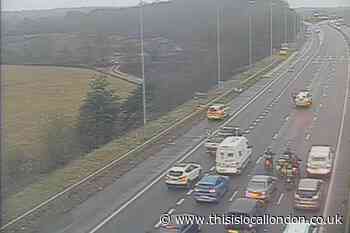 Dunton Green M26 lorry and van crash: Man dies
