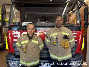 Firefighters commended after saving woman trapped by blaze