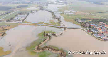 Hochwasser in Franken: Warnstufe Rot in mehreren Landkreisen - Gefahr für "bebaute Gebiete"