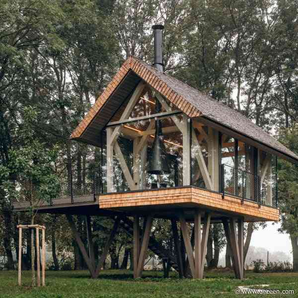 Jan Tyrpekl raises glass micro home on stilts in rural Austria