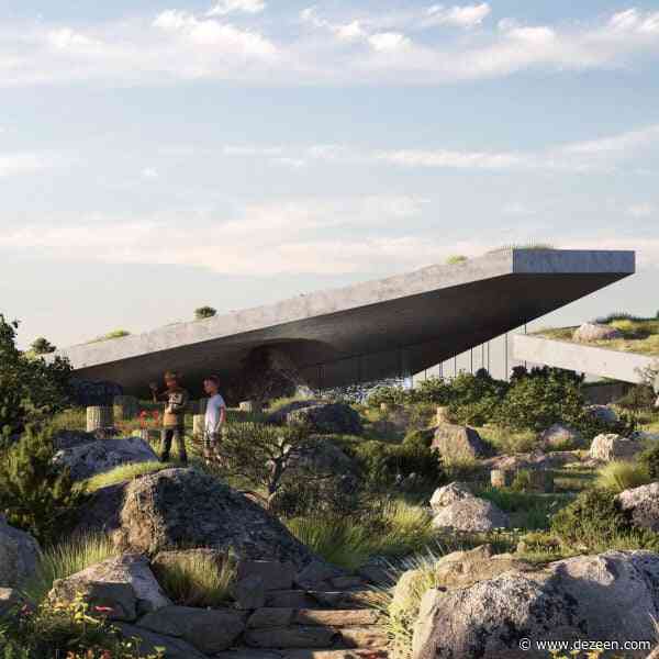 Concrete slabs will enclose national park pavilions by CEBRA in Albania