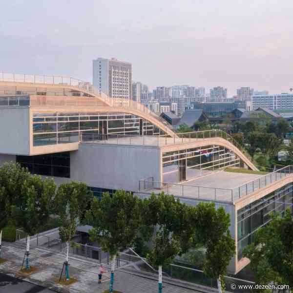 Hill-like concrete forms shape arts centre in China by DUO
