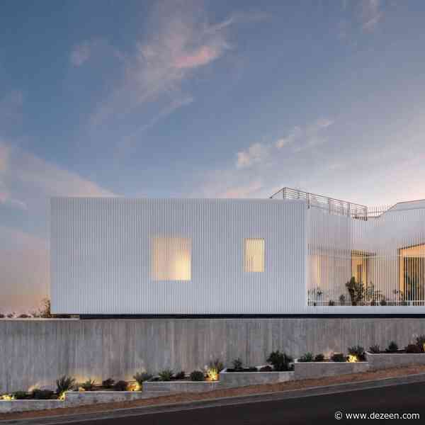 SAOTA lines Los Angeles house with white metal screen
