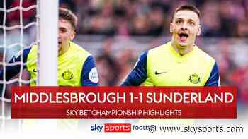 Middlesbrough 1-1 Sunderland