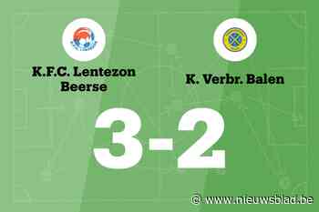 Balen verliest uit met een doelpunt verschil van Lentezon