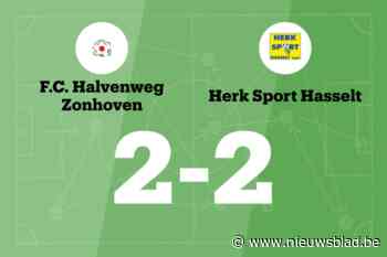 Halveweg Zonhoven sleept gelijkspel uit de brand in de thuiswedstrijd tegen Herk Sport