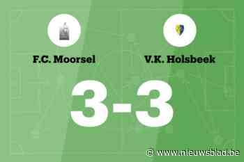 VK Holsbeek B speelt gelijk in uitwedstrijd tegen FC Moorsel B