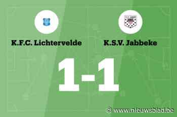FC Lichtervelde deelt thuis de punten met SV Jabbeke
