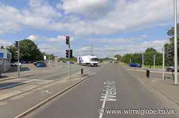 Ellesmere Port: Queuing traffic after crash on A550