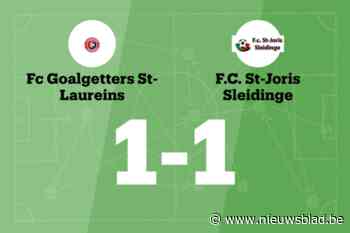 FCG Sint-Laureins en FC Sleidinge delen de punten