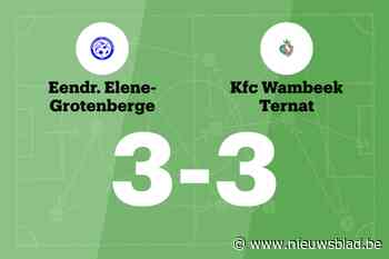 Eendracht Elene-Grotenberge sleept gelijkspel uit de brand in de thuiswedstrijd tegen KFC Wambeek Ternat