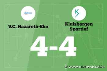 Kluisbergen Sportief beëindigt reeks nederlagen met gelijkspel tegen VC Nazareth-Eke