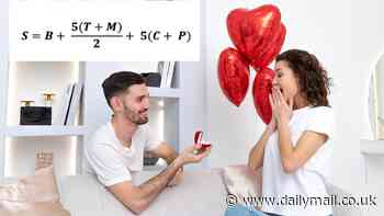Mathematician reveals the formula for the perfect proposal - and claims you should spend 2.5 months' salary on the ring