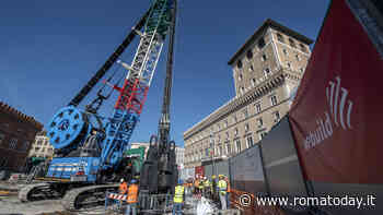 Metro C a piazza Venezia, al lavoro l'idrofresa dei record: scaverà fino a 85 metri