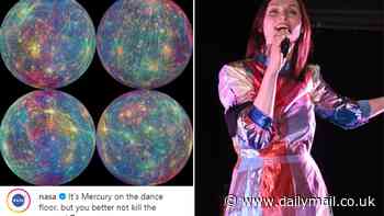 Space disco! NASA shares incredible pictures of Mercury resembling a disco ball - as the space agency jokes 'you better not kill the groove!'