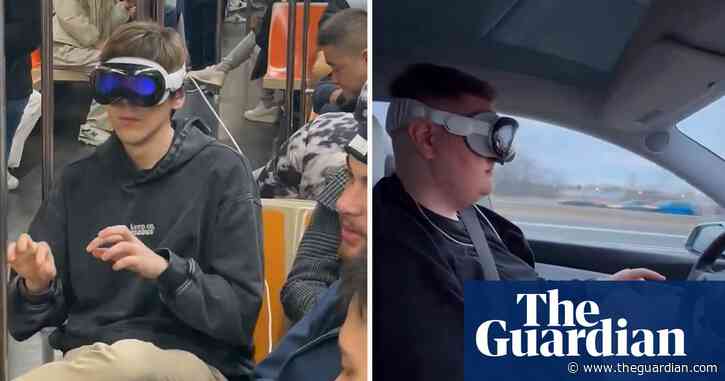 Safety concerns after people filmed using Apple Vision Pro headset – video report