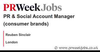 Reuben Sinclair: PR & Social Account Manager (consumer brands)