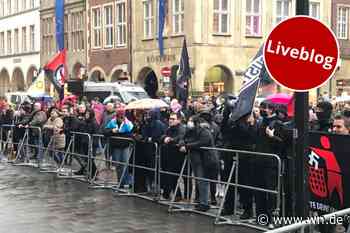 Demo gegen AfD in Münster: Erste Demonstranten versammeln sich