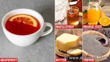 From garlic bread to a pinch of salt: The weird and wonderful ways people like to liven up their cups of tea - as a US scientist suggests adding a squeeze of grapefruit juice