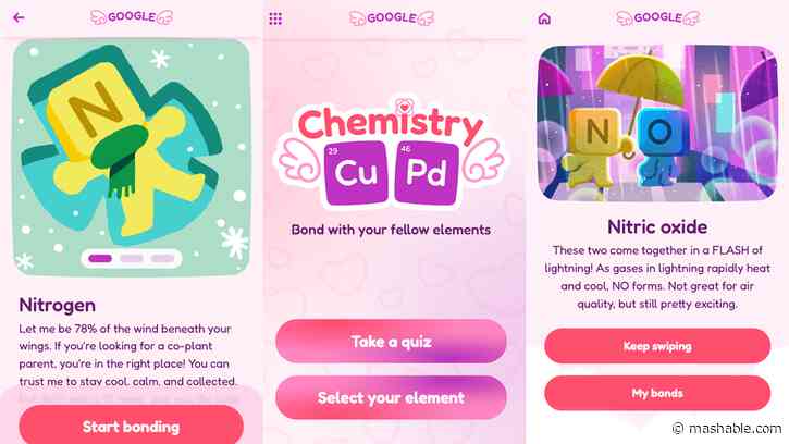 V-Day Google Doodle game is an adorable chemistry lesson