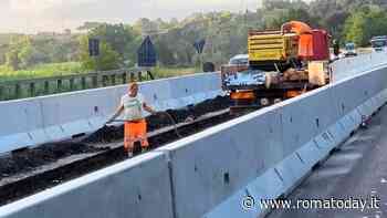Lavori sulla Cassia bis, corsia chiusa e traffico deviato