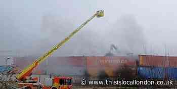 Silvertown scrap metal yard fire in Newham emits thick smoke