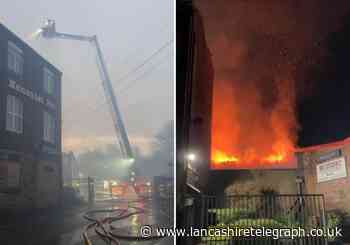 Upholstery firm in Blackburn completely destroyed by fire