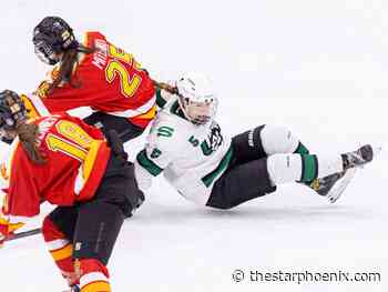 All squared: Dinos, Huskies knotted at one game apiece in Canada West women's hockey playoff series