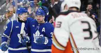 Matthews nets another hat trick, Leafs pound Ducks
