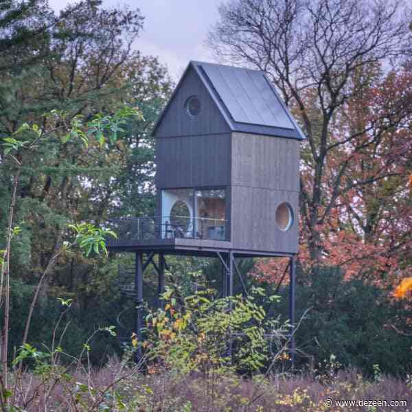 Buitenverblijf Nest is a "folly high up in the trees" in the Netherlands