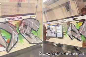 Kentish Town station riddled with graffiti by vandals