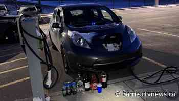 Allegedly impaired driver arrested after arriving at police station to charge vehicle