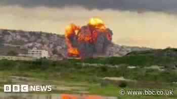 Huge explosions as Israel strikes southern Lebanon