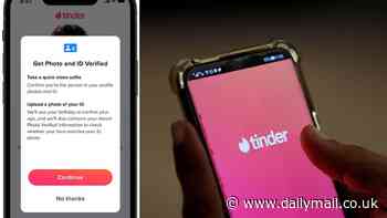 Tinder swipes left on catfishes: Dating app now lets US and UK users scan their passport or driving license to confirm their identity